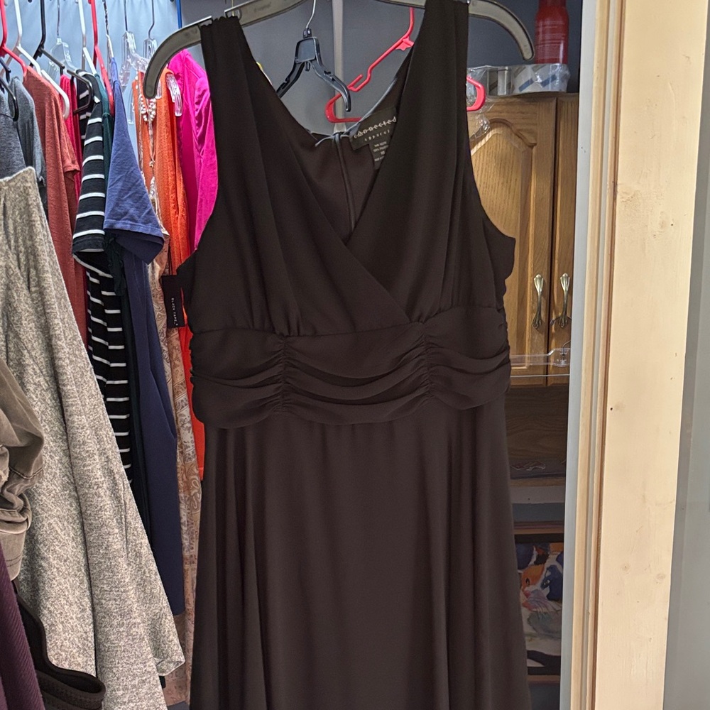 Connected Apparel Black Elegant Short Dress